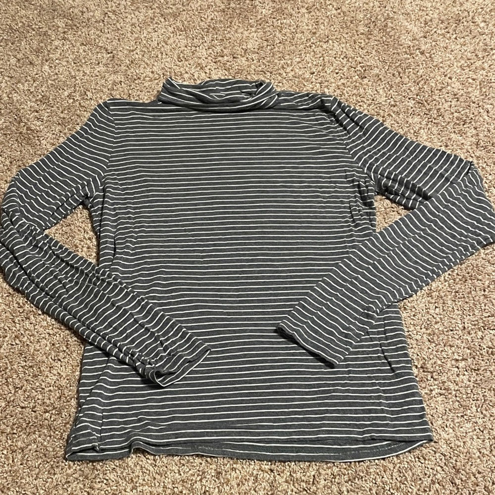 American Eagle Outfitters Gray Striped Blouse